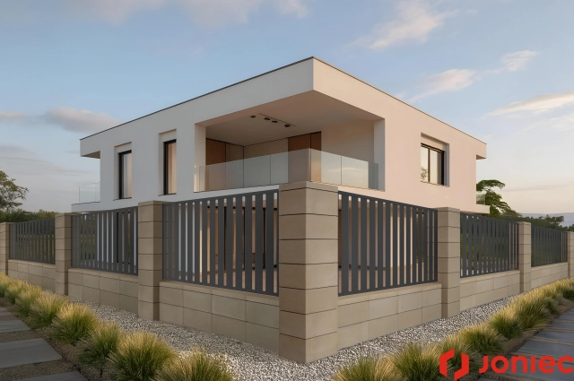 zaun modern blickdicht