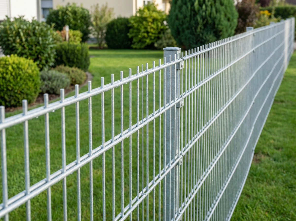 Doppelstabmattenzaun verzinkt: Langlebigkeit & Pflege
