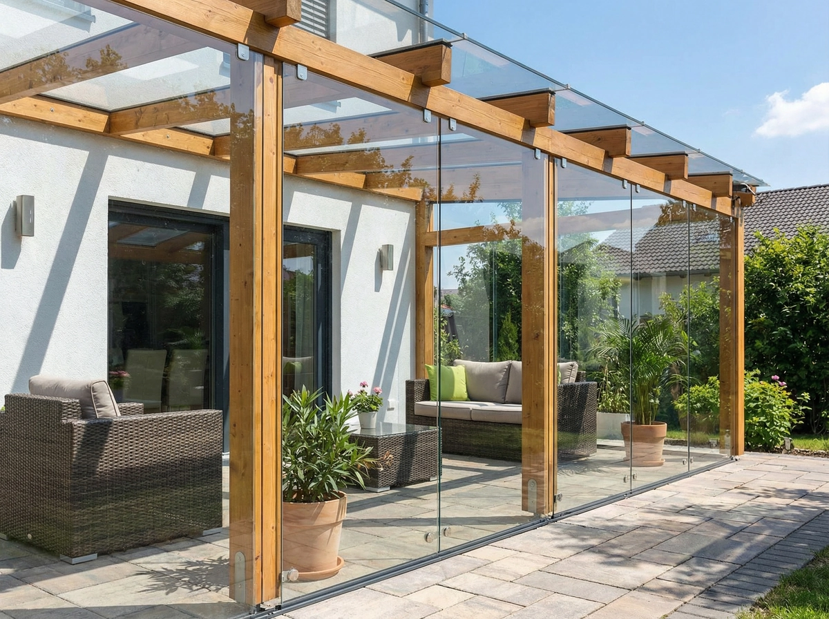 Glas für Terrassenüberdachung: Vorteile im Fokus