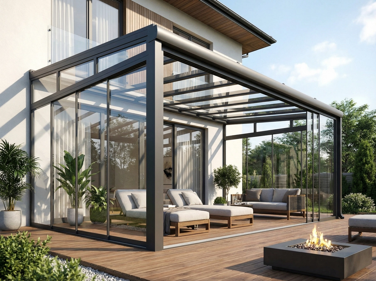 Terrassenüberdachung aus Glas: Stilvoller Wetterschutz