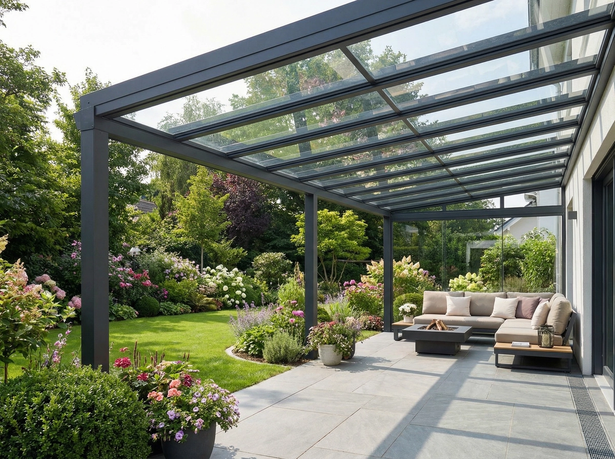 Terrassenüberdachungen aus Glas: Eleganz im Garten